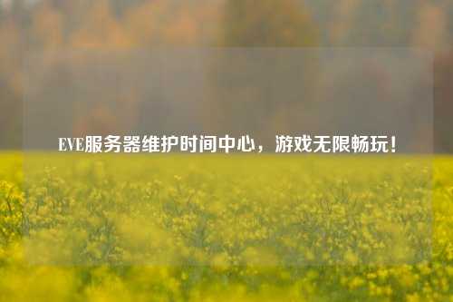 EVE服務(wù)器維護(hù)時(shí)間中心，游戲無限暢玩！